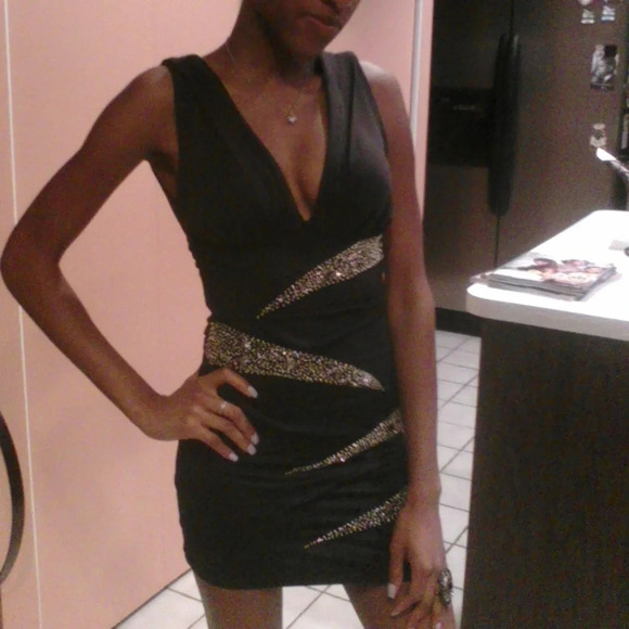 Bodycon Studded Mini Dress - Picture 3 of 8